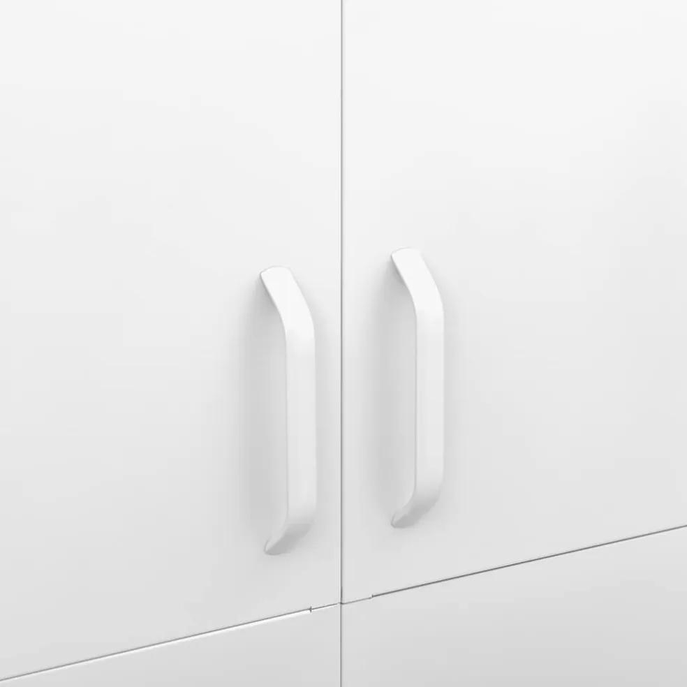 vidaXL Kledingkast 90x50x180 cm staal wit