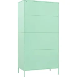 vidaXL Kledingkast 90x50x180 cm staal mintkleurig