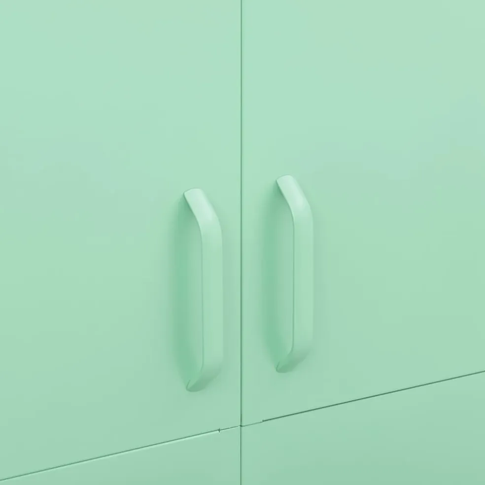 vidaXL Kledingkast 90x50x180 cm staal mintkleurig