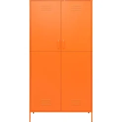 vidaXL Kledingkast 90x50x180 cm staal oranje