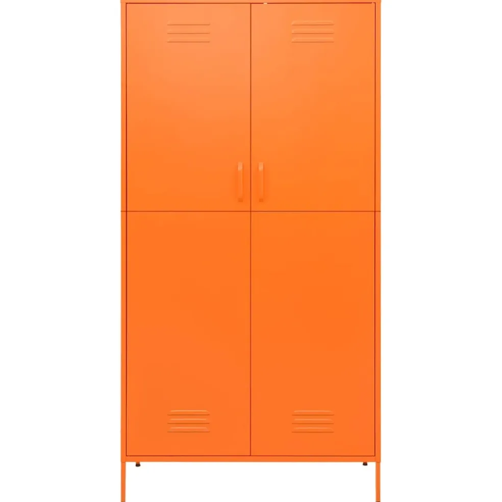 vidaXL Kledingkast 90x50x180 cm staal oranje