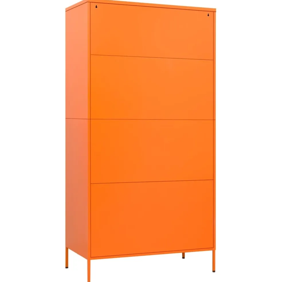 vidaXL Kledingkast 90x50x180 cm staal oranje