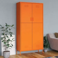 vidaXL Kledingkast 90x50x180 cm staal oranje