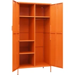 vidaXL Kledingkast 90x50x180 cm staal oranje