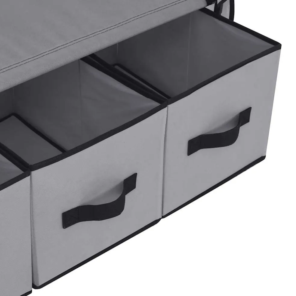 vidaXL Kledingkast 87x49x159 cm stof grijs