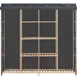 vidaXL Kledingkast 173x40x170 cm stof grijs