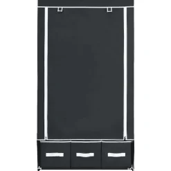 vidaXL Kledingkast 87x49x159 cm stof zwart