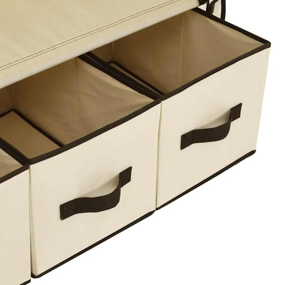 vidaXL Kledingkast 87x49x159 cm stof crème