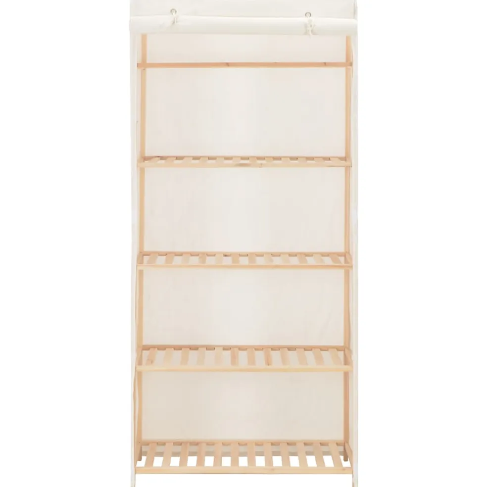 vidaXL Kledingkast 79x40x170 cm stof wit
