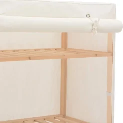 vidaXL Kledingkast 79x40x170 cm stof wit