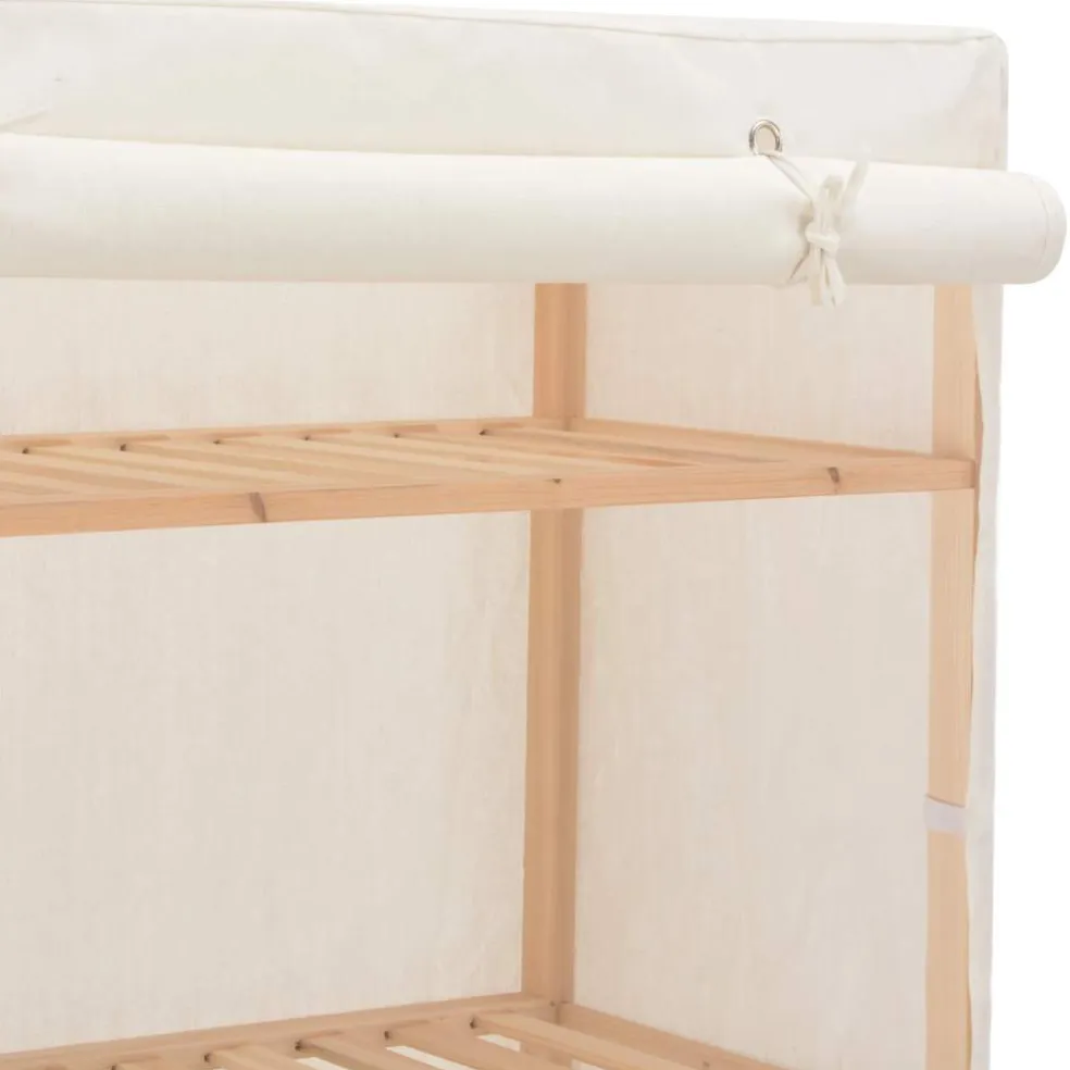vidaXL Kledingkast 79x40x170 cm stof wit