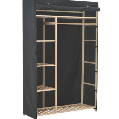 vidaXL Kledingkast 110x40x170 cm stof grijs
