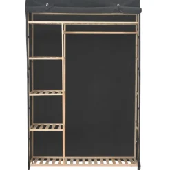 vidaXL Kledingkast 110x40x170 cm stof grijs