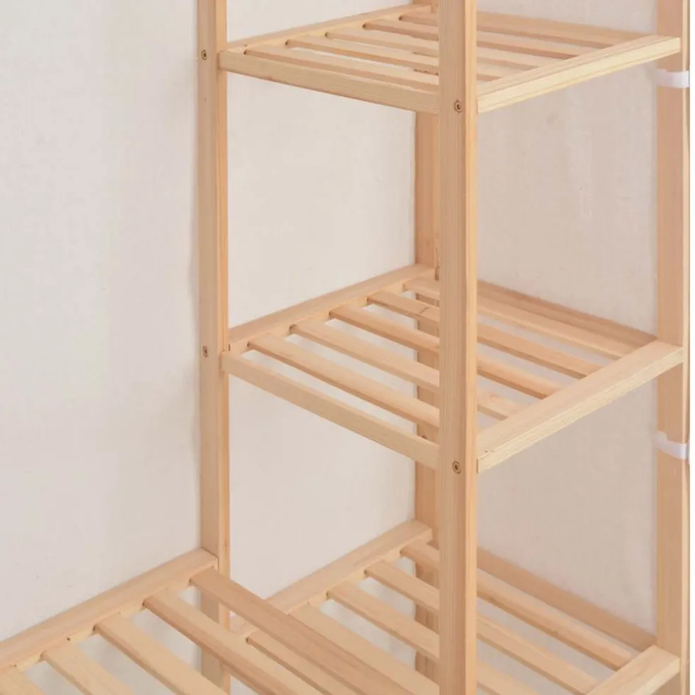 vidaXL Kledingkast 135x40x170 cm stof wit