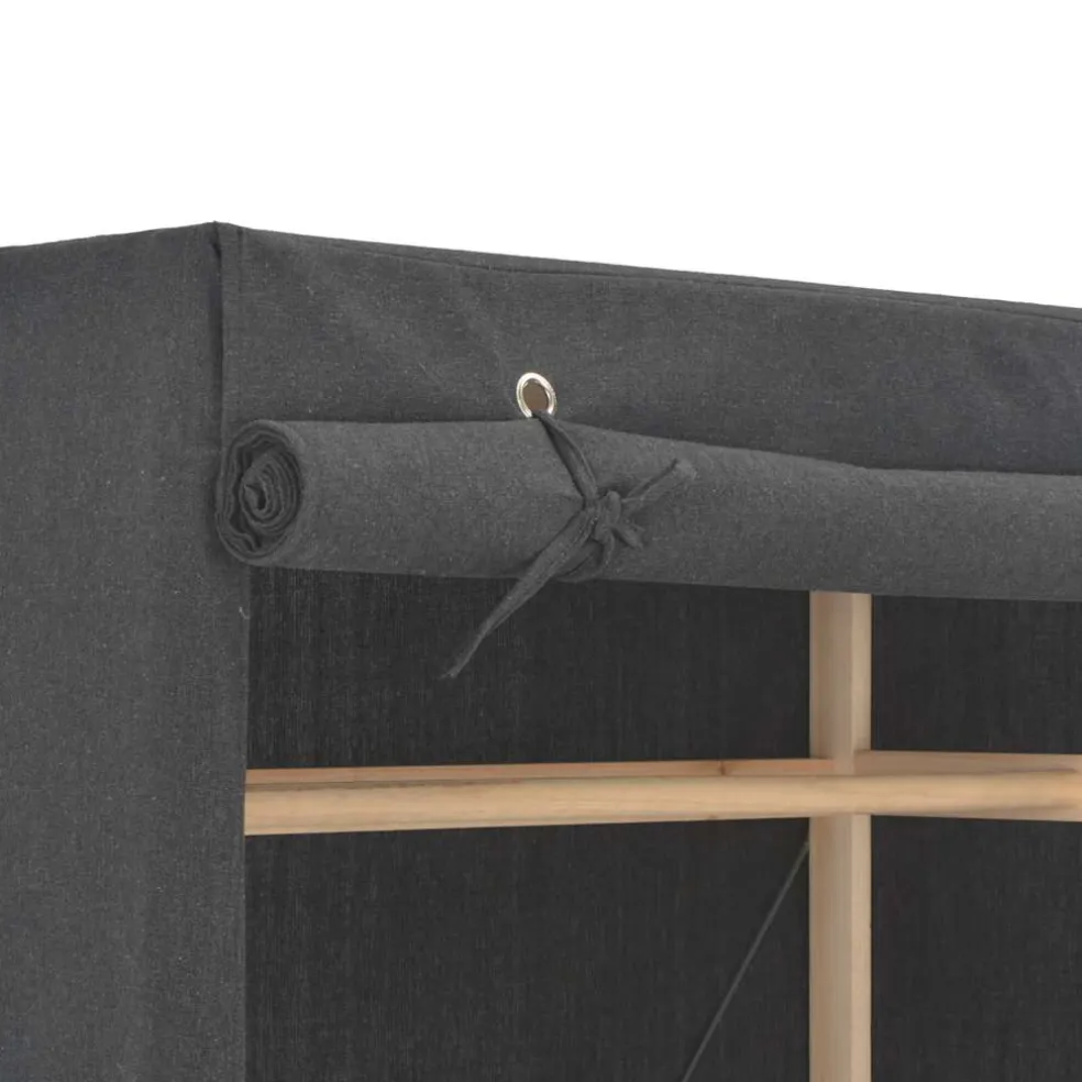 vidaXL Kledingkast 79x40x170 cm stof grijs