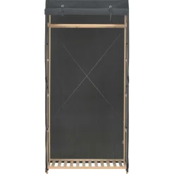 vidaXL Kledingkast 79x40x170 cm stof grijs
