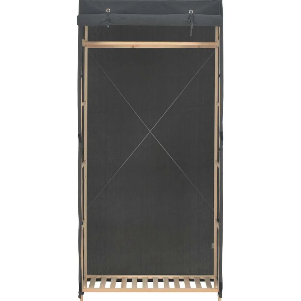 vidaXL Kledingkast 79x40x170 cm stof grijs