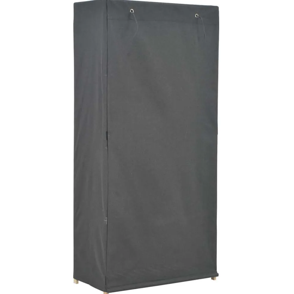 vidaXL Kledingkast 79x40x170 cm stof grijs