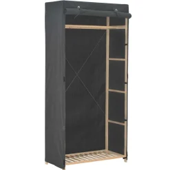 vidaXL Kledingkast 79x40x170 cm stof grijs