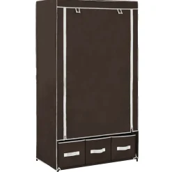 vidaXL Kledingkast 87x49x159 cm stof bruin
