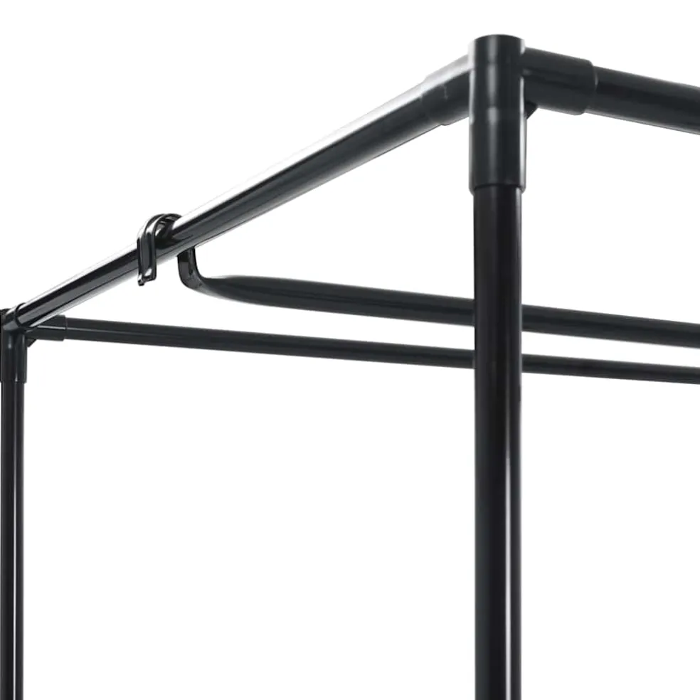 vidaXL Kledingkast 75x50x160 cm zwart