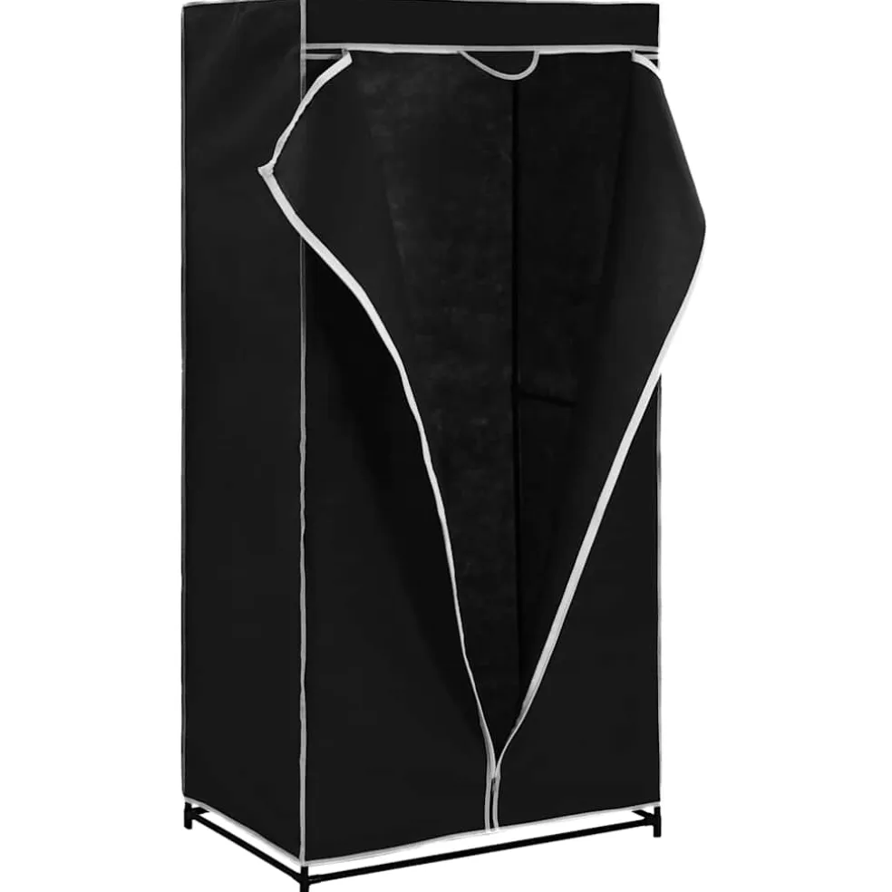 vidaXL Kledingkast 75x50x160 cm zwart