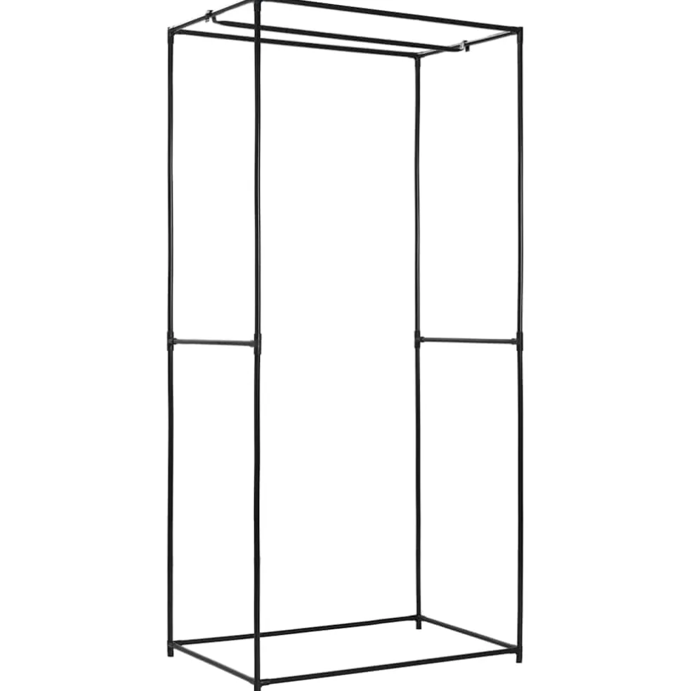 vidaXL Kledingkast 75x50x160 cm zwart