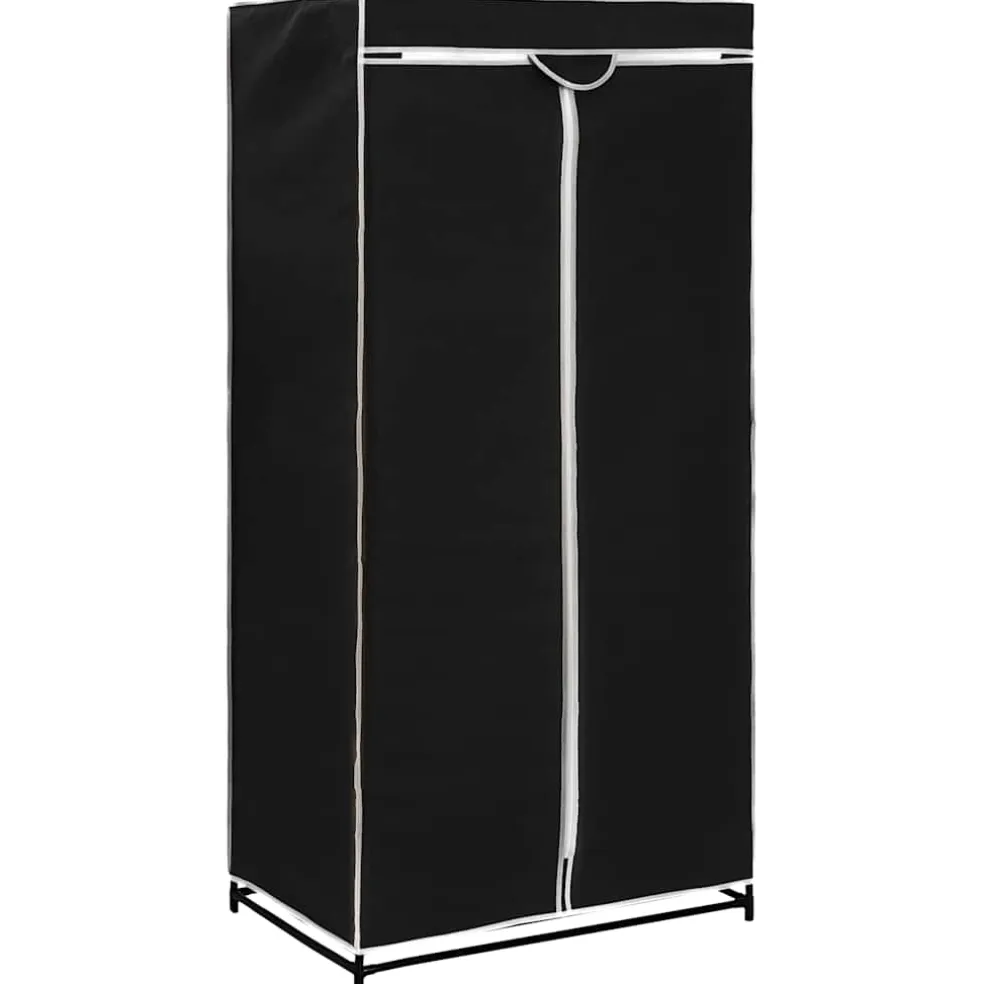 vidaXL Kledingkast 75x50x160 cm zwart