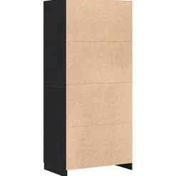 vidaXL Kledingkast Zwart Eiken 80 x 52 x 180 cm Bewerkt hout
