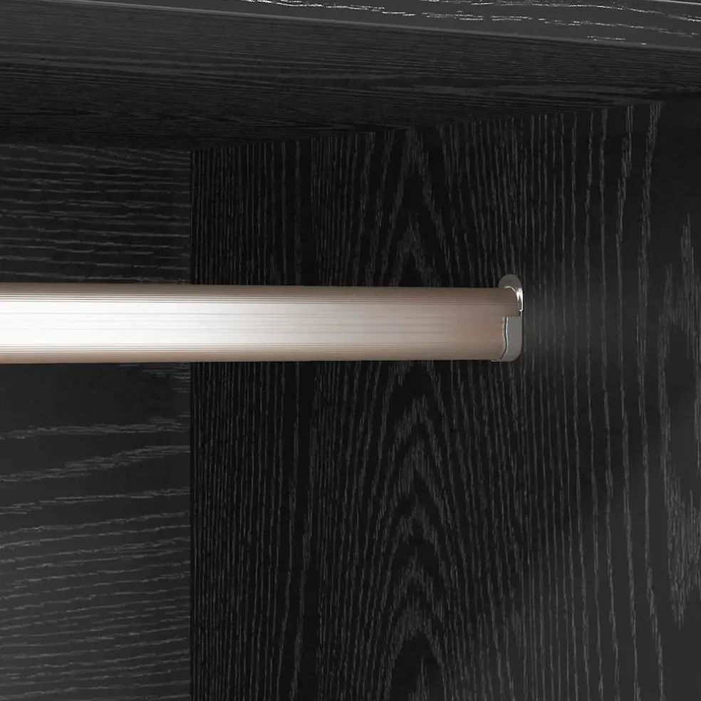 vidaXL Kledingkast Zwart Eiken 50 x 50 x 200 cm Bewerkt hout