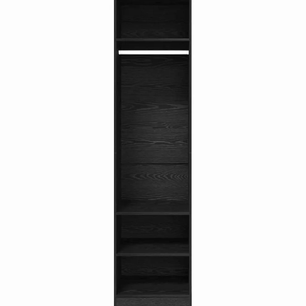 vidaXL Kledingkast Zwart Eiken 50 x 50 x 200 cm Bewerkt hout