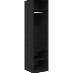 vidaXL Kledingkast Zwart Eiken 50 x 50 x 200 cm Bewerkt hout