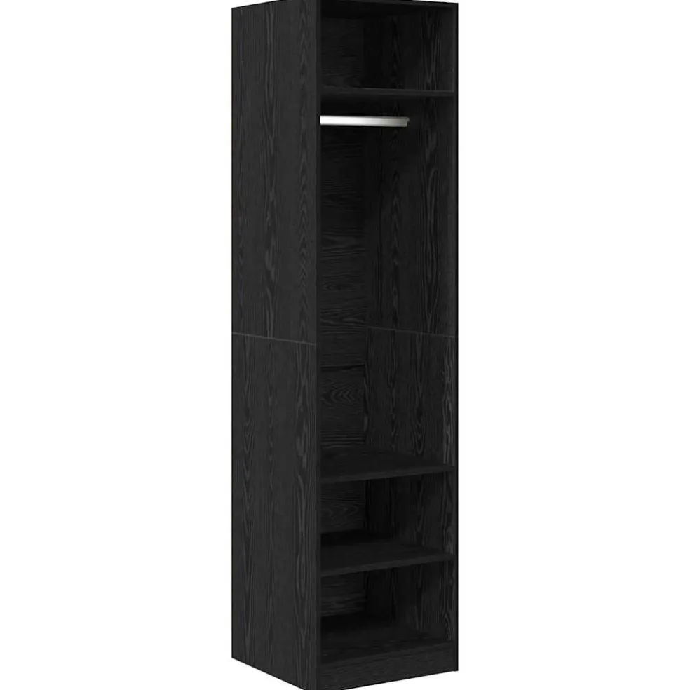 vidaXL Kledingkast Zwart Eiken 50 x 50 x 200 cm Bewerkt hout