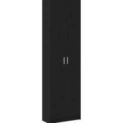 vidaXL Kledingkast Zwart Eiken 55 x 25 x 189 cm Bewerkt hout
