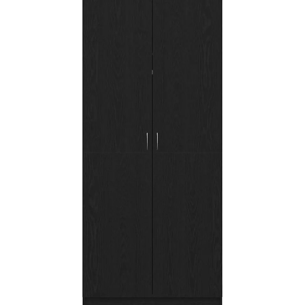 vidaXL Kledingkast Zwart Eiken 90 x 52 x 200 cm Bewerkt hout