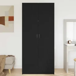 vidaXL Kledingkast Zwart Eiken 90 x 52 x 200 cm Bewerkt hout