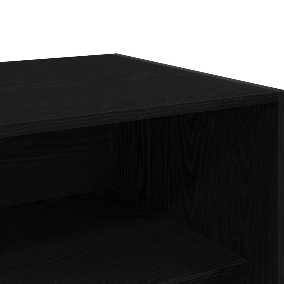 vidaXL Kledingkast Zwart Eiken 100 x 50 x 200 cm Bewerkt hout