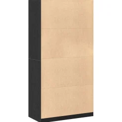 vidaXL Kledingkast Zwart Eiken 100 x 50 x 200 cm Bewerkt hout