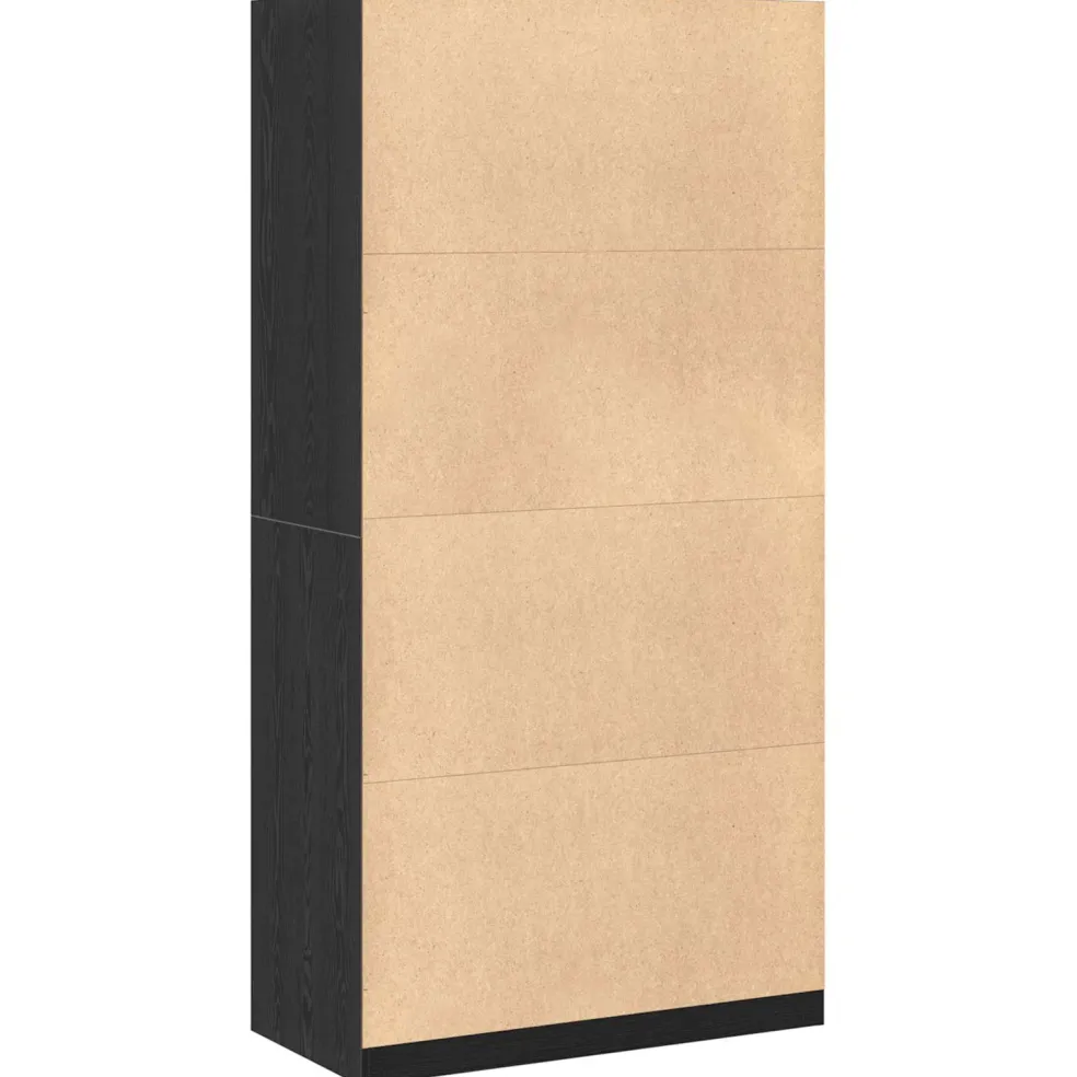 vidaXL Kledingkast Zwart Eiken 100 x 50 x 200 cm Bewerkt hout