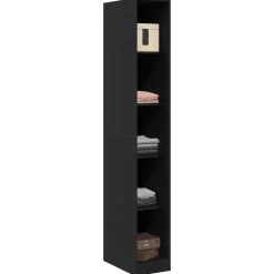 vidaXL Kledingkast Zwart Eiken 30 x 50 x 200 cm Bewerkt hout