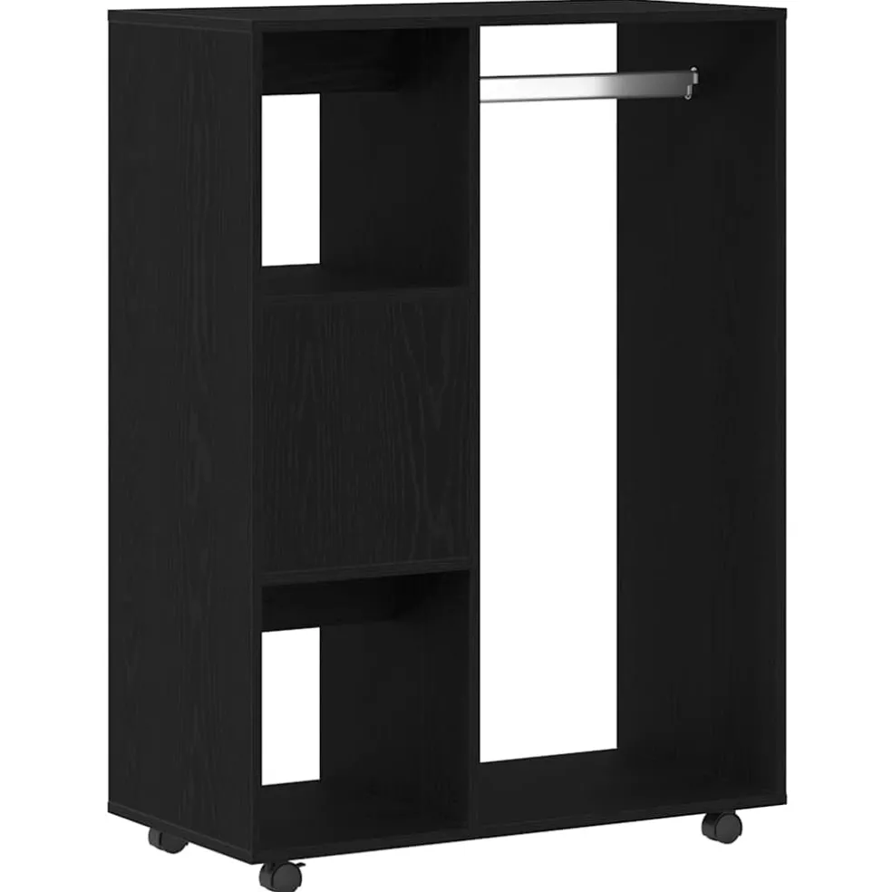 vidaXL Kledingkast Zwart Eiken 80x40x110 cm Bewerkt Hout