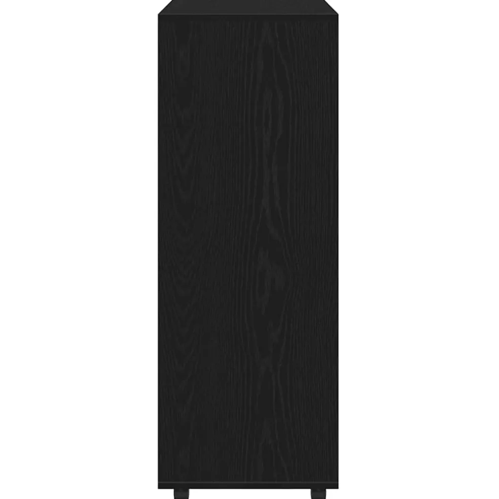 vidaXL Kledingkast Zwart Eiken 80x40x110 cm Bewerkt Hout