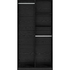 vidaXL Kledingkast Zwart eiken 100 x 50 x 200 cm Bewerkt hout
