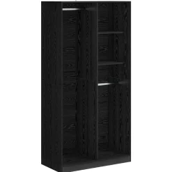 vidaXL Kledingkast Zwart eiken 100 x 50 x 200 cm Bewerkt hout