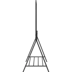 vidaXL Kledingrek met opslag Zwart 100 x 56 x 154 cm Staal
