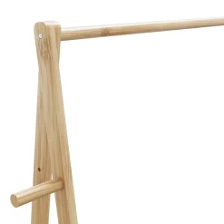 vidaXL Kledingrek met schappen en wielen 96x45,5x155,5 cm bamboe