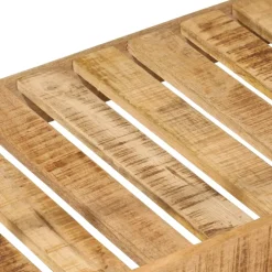vidaXL Kledingrek met wieltjes 90x35x190 cm massief mangohout en ijzer