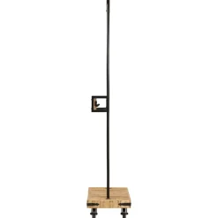 vidaXL Kledingrek met wieltjes 90x35x190 cm massief mangohout en ijzer
