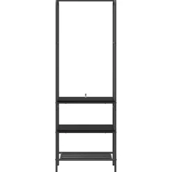 vidaXL Kledingrek Zwart Eiken 60 x 30 x 171 cm Bewerkt hout