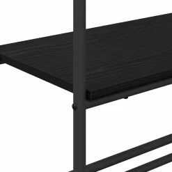 vidaXL Kledingrek Zwart Eiken 60 x 30 x 171 cm Bewerkt hout